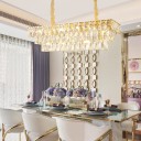 Loft Industry Modern - Cascade Tile Rectangular Chandelier